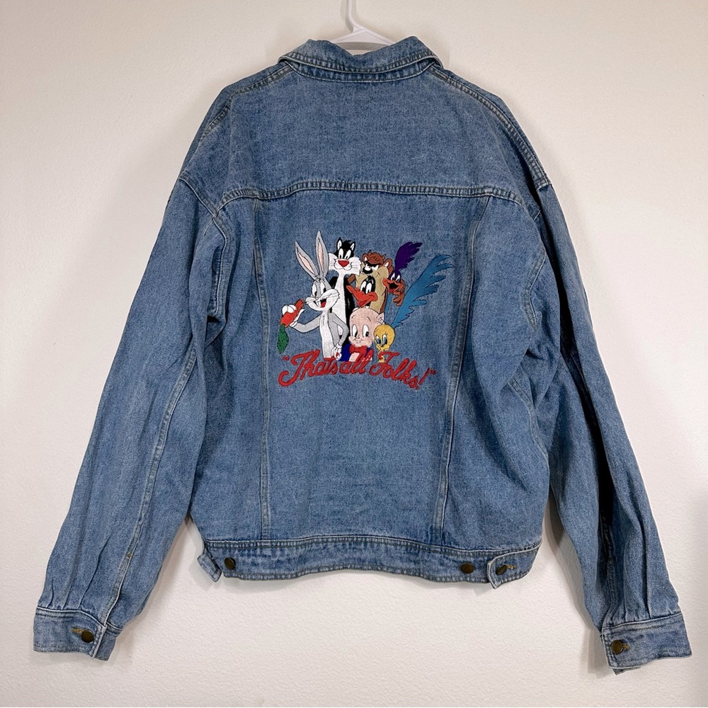 VINTAGE Looney Tunes unisex denim jacket XL